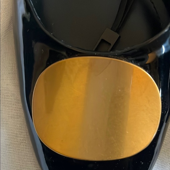 Zara Black and Gold Heels Elegant Design - Picture 4 of 5